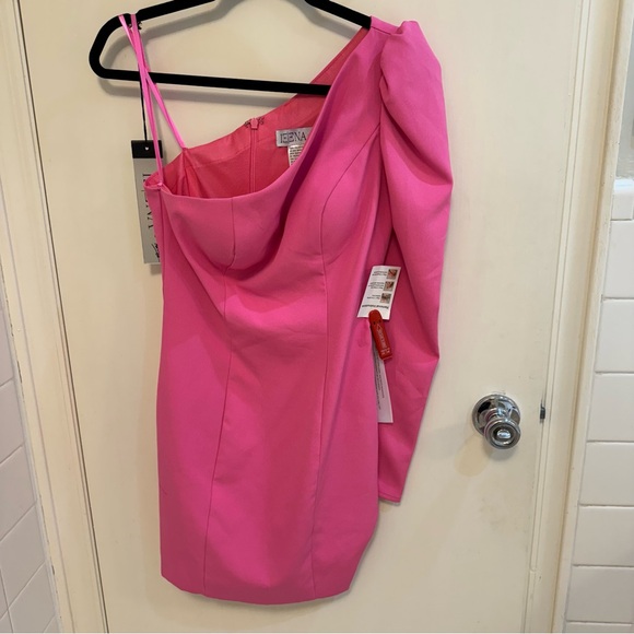 Mac Duggal Pink One-Shoulder Dress Size 0 - Picture 4 of 6